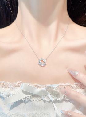 【免费刻字】蝴蝶花环蝴蝶纯银项链手链小众轻奢高级感礼物送女友