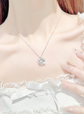 【免费刻字】蝶之爱恋蝴蝶纯银项链女锁骨链高级感轻奢礼物送女友