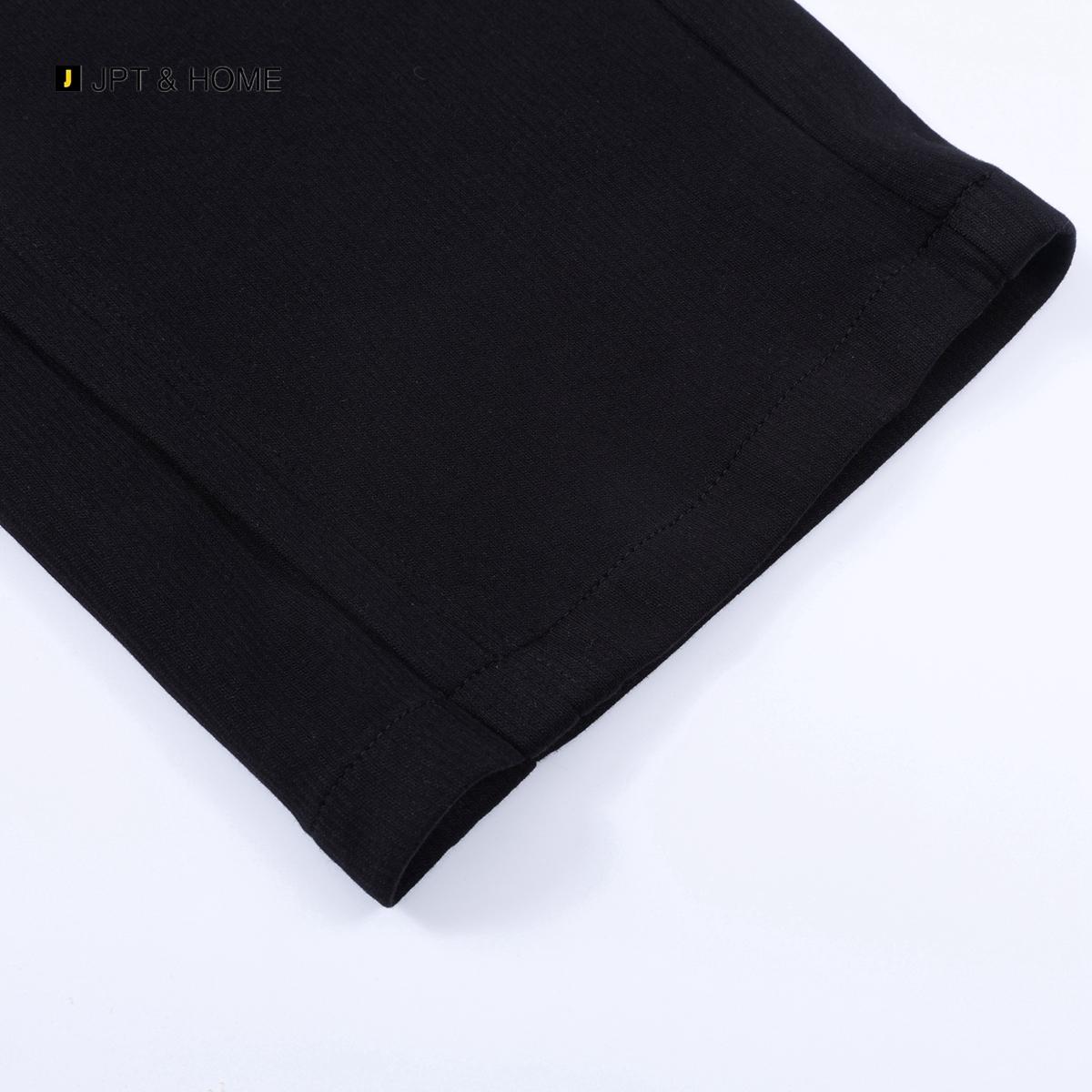 JPTHOME24秋极简风尚男士宽松版型抽绳设计阔腿直筒拖地针织长裤 - 图3