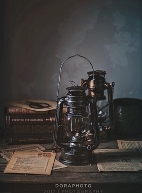 煤油灯铁艺手提复古怀旧道具