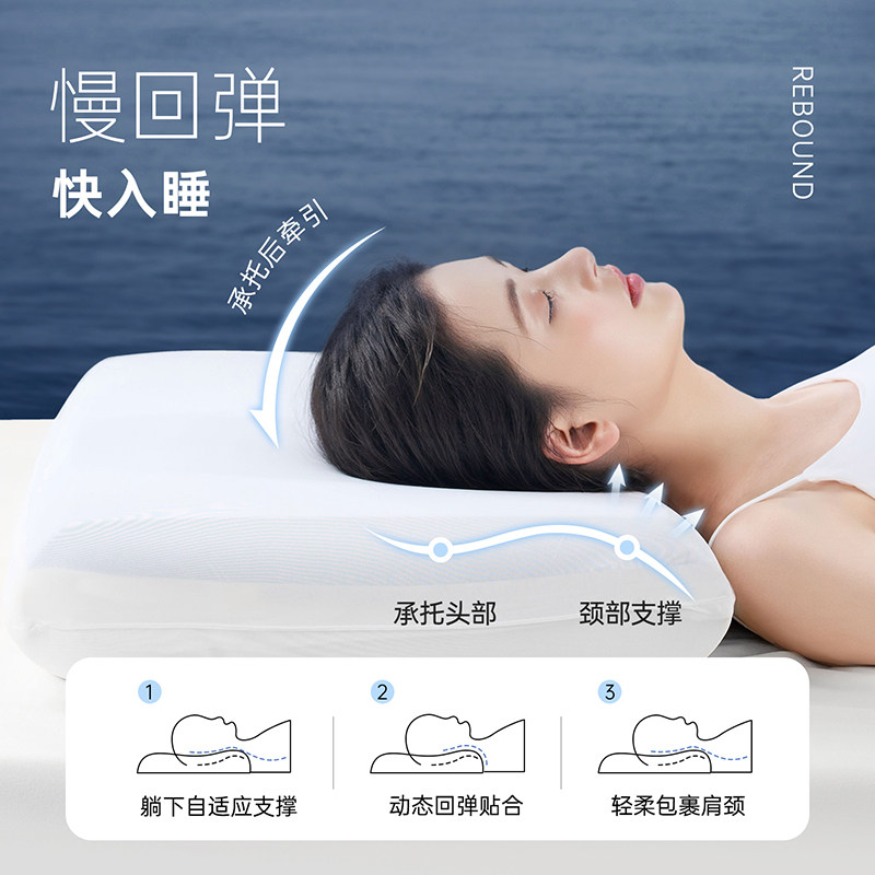 MINISO名创优品人体工学枕头记忆枕芯护颈椎深度好睡眠枕头单人枕,淘宝优惠券,粉丝福利购,淘宝优惠卷