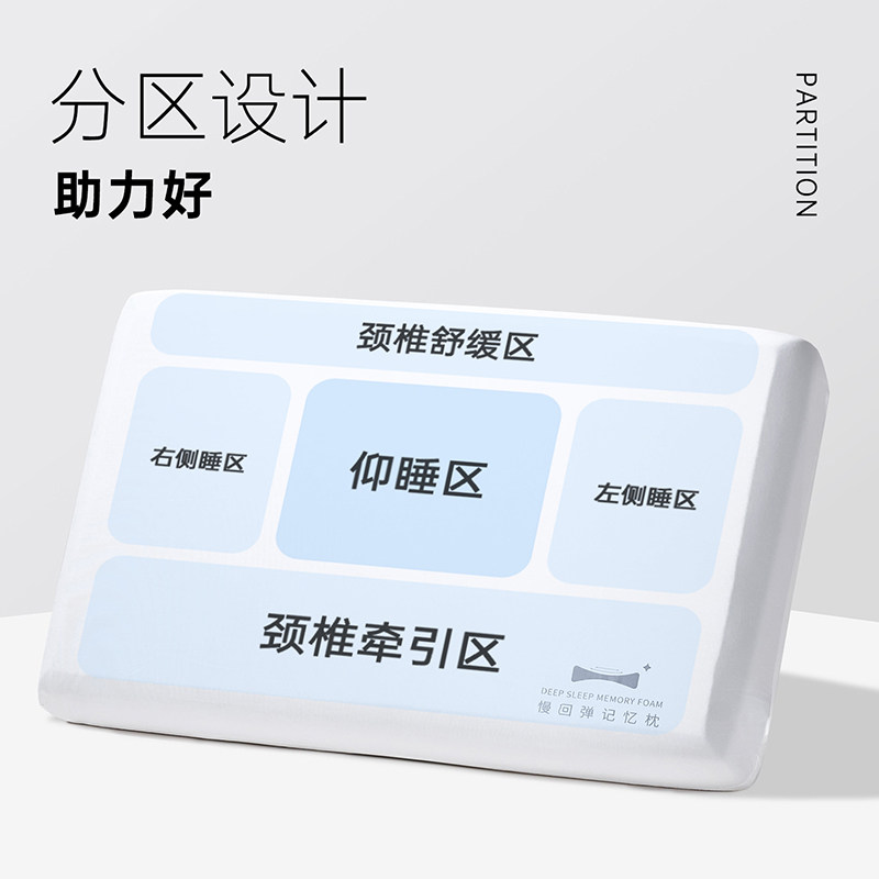 MINISO名创优品人体工学枕头记忆枕芯护颈椎深度好睡眠枕头单人枕,淘宝优惠券,粉丝福利购,淘宝优惠卷