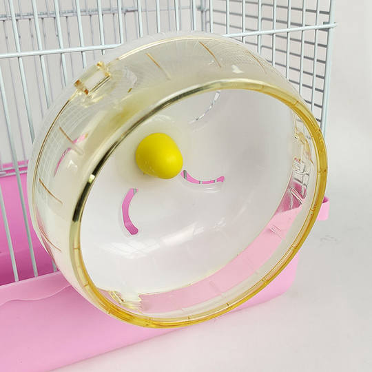 Hamster running wheel ultra-quiet roller landscaping large runner golden bear with bracket supplies boredom relief toy 21cm