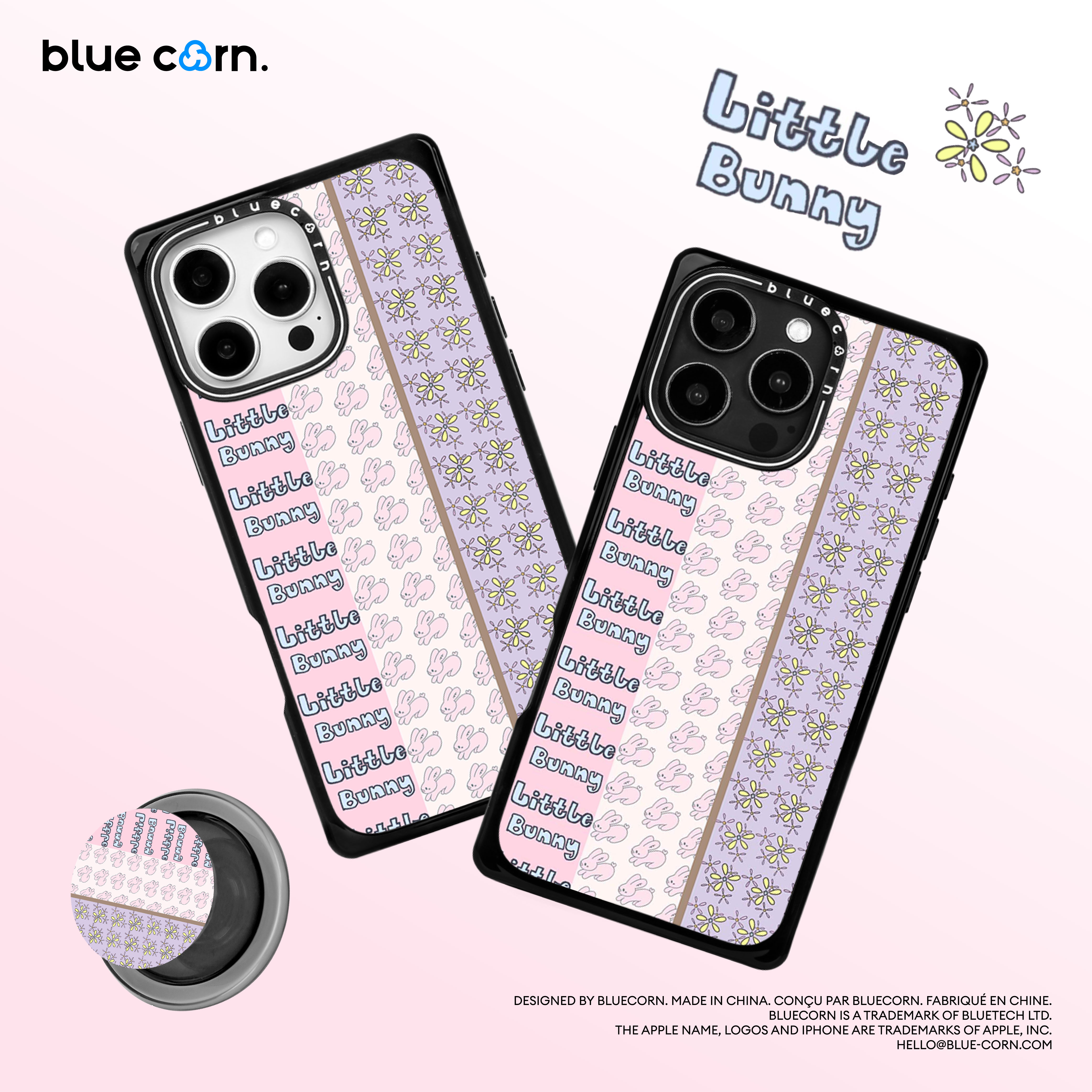 【bluecorn】蓝色苞米新款LittleBunny适用于iPhone 17/16/15 PRO MAX magsafe磨砂满印磁吸防摔手机壳保护套 - 图2