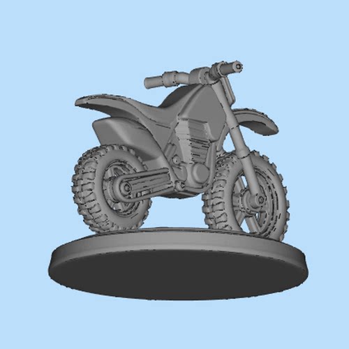 STL带底座的摩托车模型0120251219 3D图纸（STL格式） - 图1