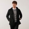 Navigare hooded short wool coat