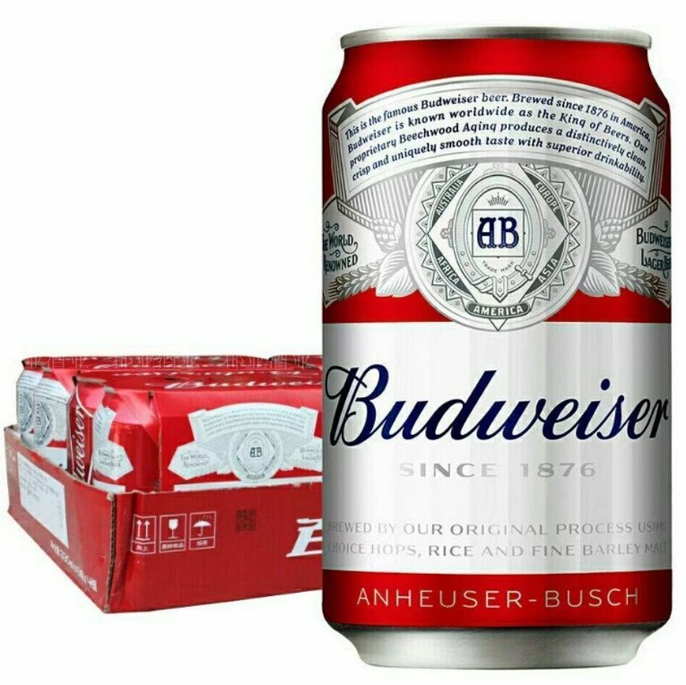 Budweiser/百威啤酒小麦醇正拉罐330ml*24听整箱礼盒装套装罐装