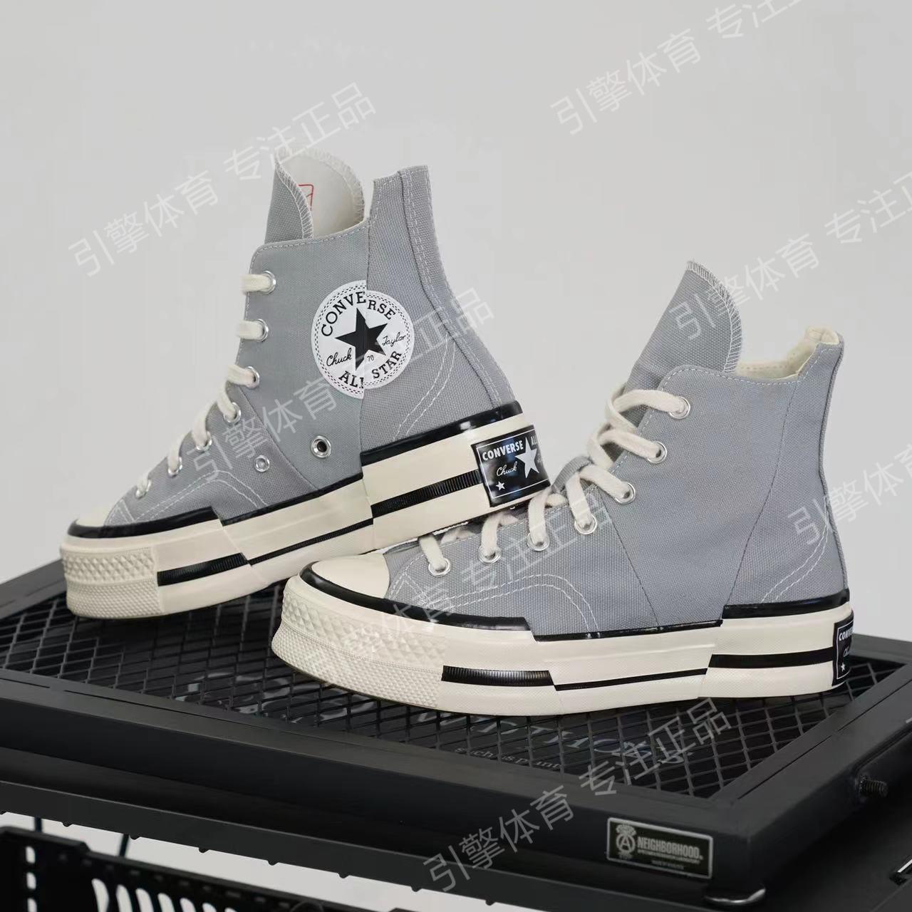 Converse匡威Chuck 1970 Plus新款解构石灰蓝高帮帆布鞋A00741C - 图1