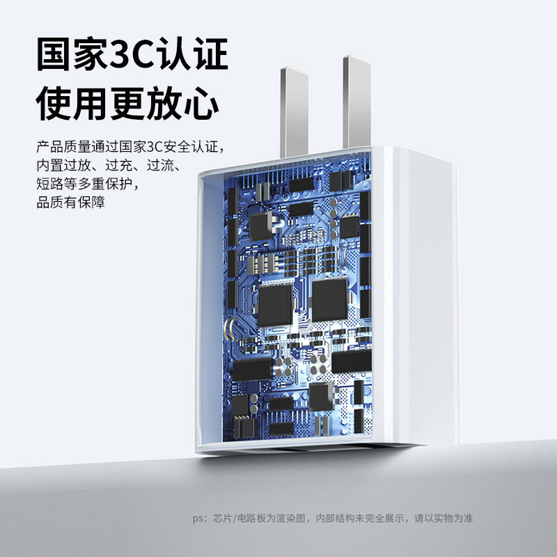 3C认证2A充电头适用iphone安卓type-c智能手机USB快速充电器数据线套装盒装批发 - 图1