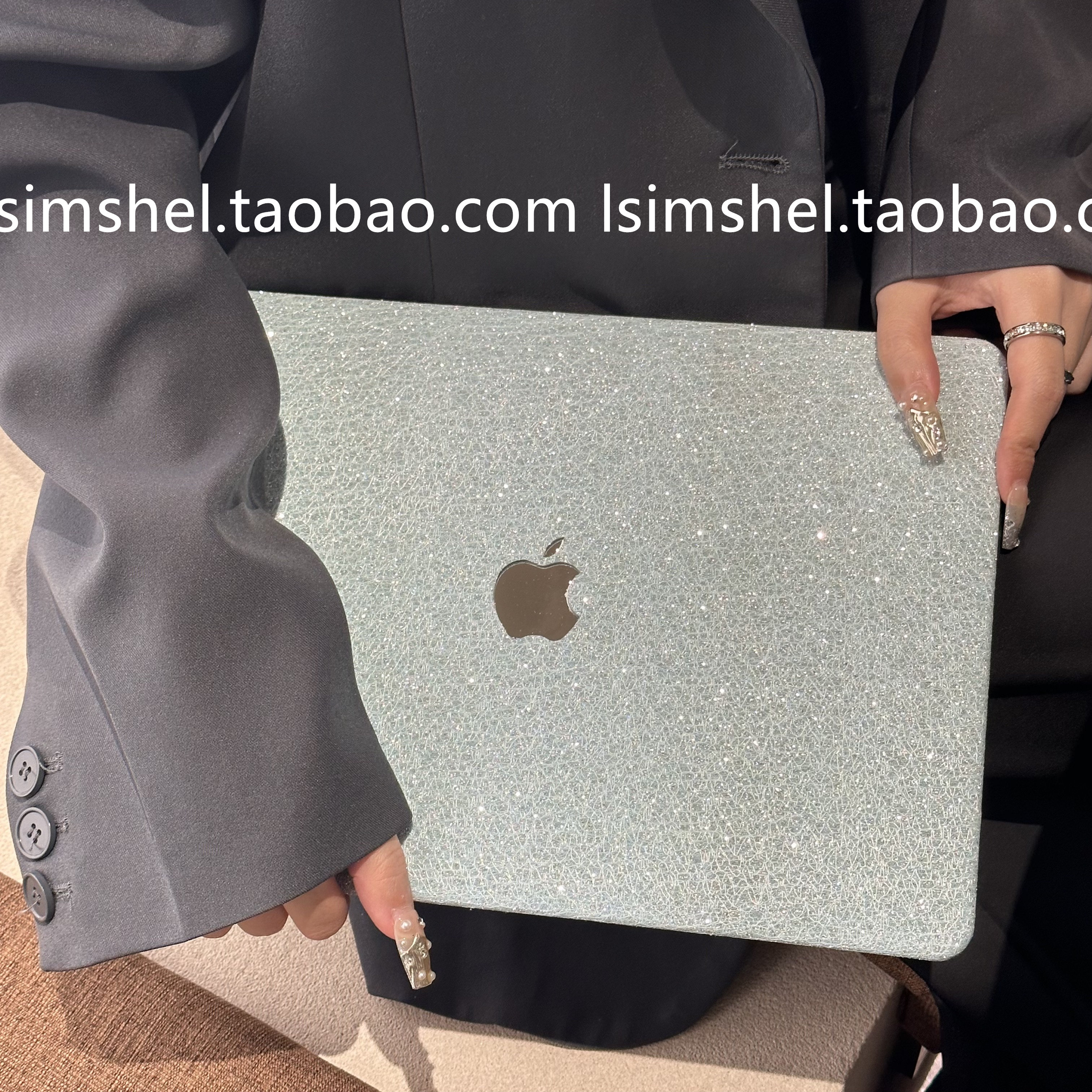 SHELL丨适用于Macbook保护壳华为笔记本16新款细闪粉璀璨夺目外壳macbookair13.6Pro14M4英寸软套16/15寸Max,淘宝优惠券,粉丝福利购,淘宝优惠卷