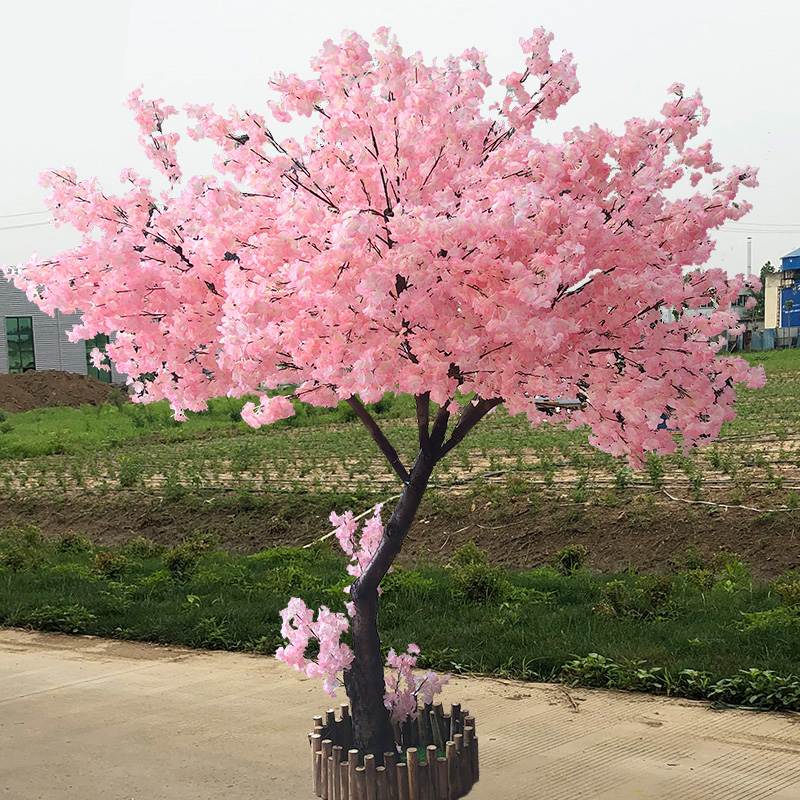 仿真樱花树大型桃花树许愿树室内酒店商场装饰造景植物婚庆包邮-图1