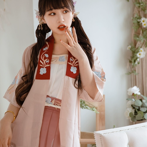 言然 Оригинальное ханьфу, летняя юбка, китайский стиль, эффект подтяжки