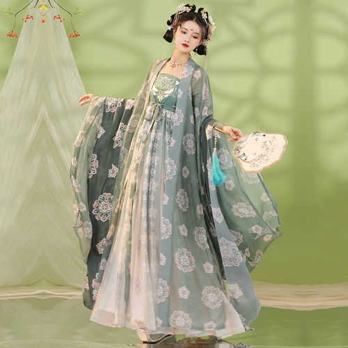言然 Оригинальное летнее ханьфу, с вышивкой, китайский стиль