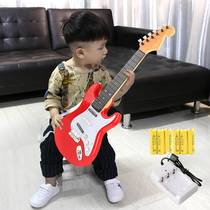 Upscale Childrens Big Number Rechargeable Play Male Girl Emulation Yukri E-guitar Toy Music Beginner