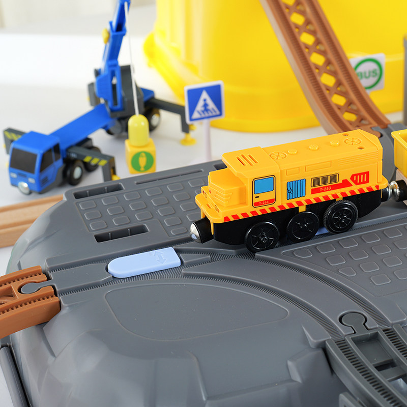 勒酷木制轨道套装玩具3-7岁儿童电动遥控多层立体交通场景,淘宝优惠券,粉丝福利购,淘宝优惠卷