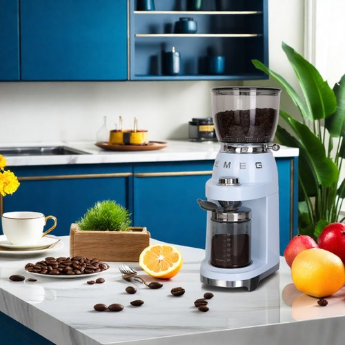 SMEG CGF01电动磨豆机家用意式手冲咖啡研磨机30档调节不锈钢磨盘 - 图0