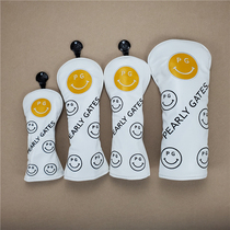 Export Japan PG Laughs Face Wood Rod Cover Golf Club Head Cover Head Cap Waterproof Thickened Protective Sheath