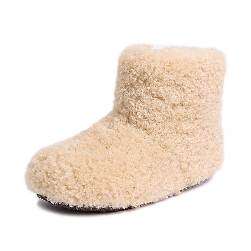 儿童2025冬季新款加绒加厚毛鞋女冬季保暖雪地靴可爱卷毛短靴棉鞋,淘宝优惠券,粉丝福利购,淘宝优惠卷