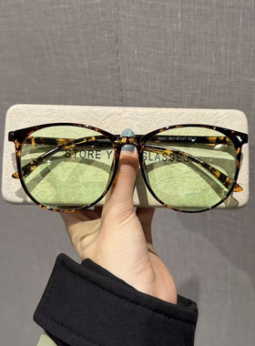 黑色圆框户外防晒显脸小太阳镜