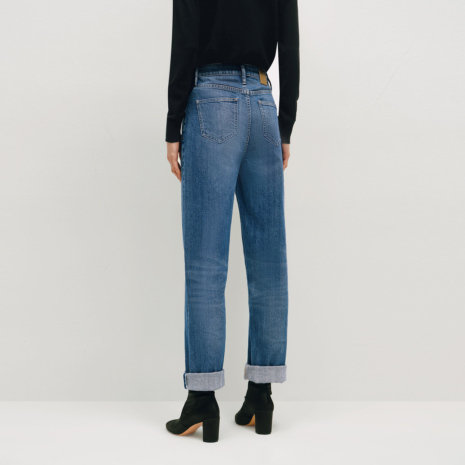 OVV秋冬热卖女装日本进口面料时髦复古直筒休闲牛仔裤