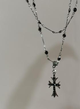 甜酷辣妹双层叠戴锁骨链