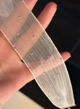 [楼哈哈]超仙绝美点钻蕾丝白色choker宽边锁骨链短款法式优雅颈带