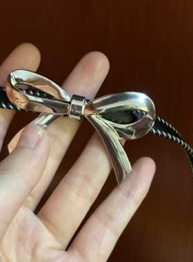 蝴蝶结黑色choker颈链楼哈哈皮质