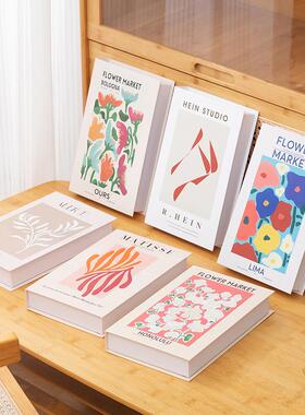 抽象画假书摆件装饰书摄影道具模型书壳客厅电视柜小饰品仿真书籍