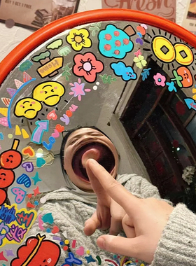 凹凸镜家用装饰哈哈镜彩绘转角镜