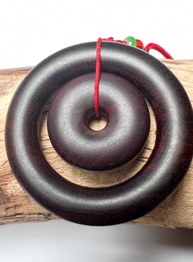 小叶紫檀木子母平安扣挂件红木男女款项链木质吊坠毛衣链钥匙扣