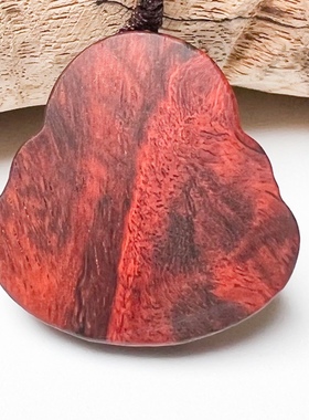 小叶紫檀弥勒佛吊坠佛公挂件红木开心佛项链木质佛像男女定制佛牌