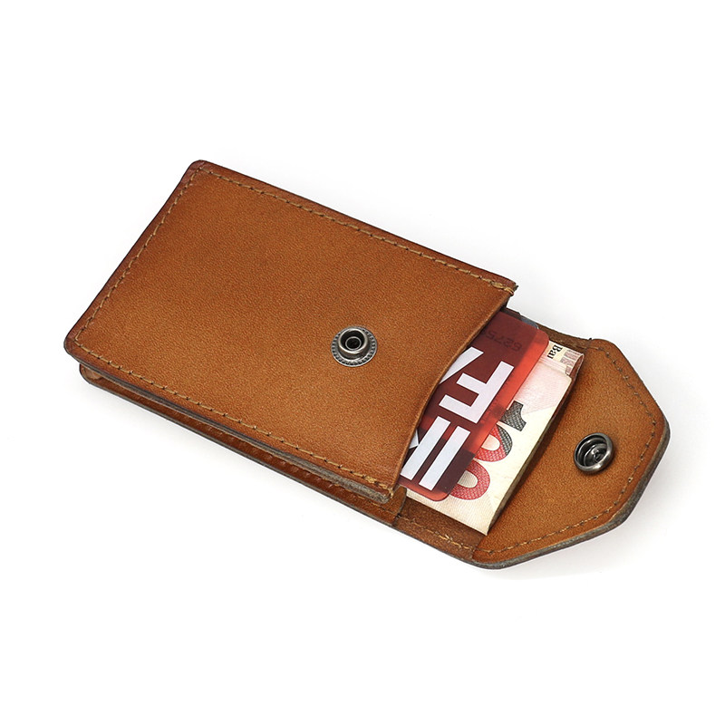 真皮植鞣头层牛皮卡包男竖款零钱包 september27designs卡包