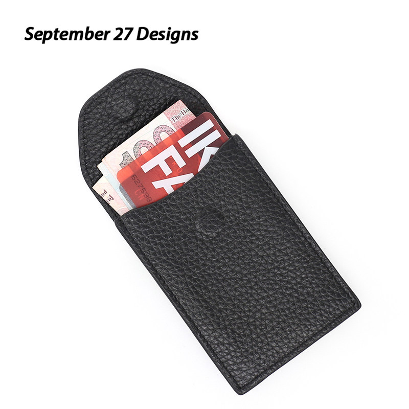 头层牛皮荔枝纹男士ol女式小名片包 september27designs卡包