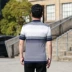 Mùa hè trung niên nam ngắn tay áo thun cotton ve áo lỏng lẻo trung niên nam cha 40-50 tuổi áo mỏng - Polo áo thun cotton nam Polo