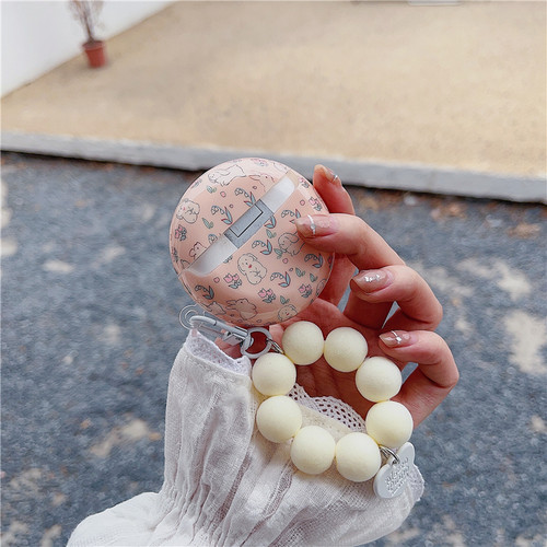 日韩卡通兔子适用华为5代5i蓝牙耳机壳freebuds4e防摔壳free clip护套freebudspro3耳机包se2女4代软壳pro4 - 图1