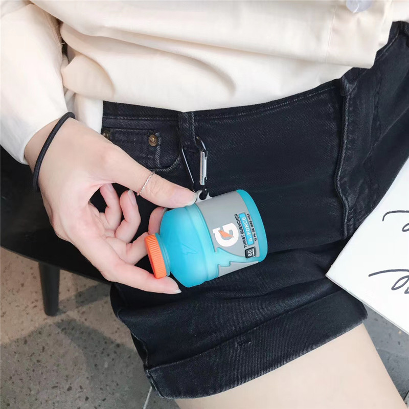 创意饮料瓶佳得乐情侣AirPods2保护套二代Pro苹果3代无线蓝牙耳机壳个性潮AirPodsPro2硅胶软壳4/5代防摔盒软,淘宝优惠券,粉丝福利购,淘宝优惠卷