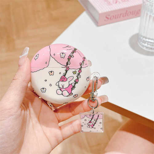 卡通插画荡秋千小狗适用华为free clip夹耳式耳机壳se2女freebuds Pro3无线蓝牙保护套4e/5i硅胶盒5代至臻版 - 图3