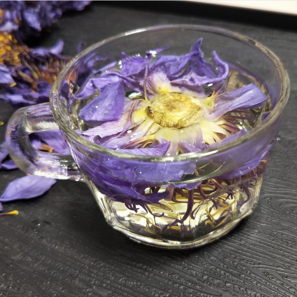 埃及蓝莲花干花 Nymphaea Caerulea干蓝睡莲 blue lotus tea 50g-图1