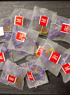 蓝莲花干花罐装茶包埃及睡莲lotus petals tea 整朵袋泡装35小包