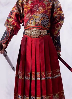 结婚个性男士复古汉服皮带配饰休闲百搭新款圆领装饰男女松紧腰带
