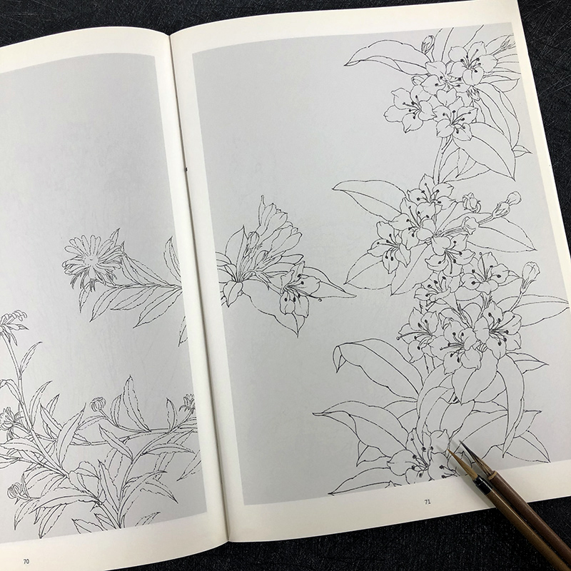 举一反三画白描 花卉百图 白描花鸟画国画技法讲解 传统工笔画稿底稿线描绘图谱临摹画谱 初学者绘画基础入门到精通教程书籍 - 图3