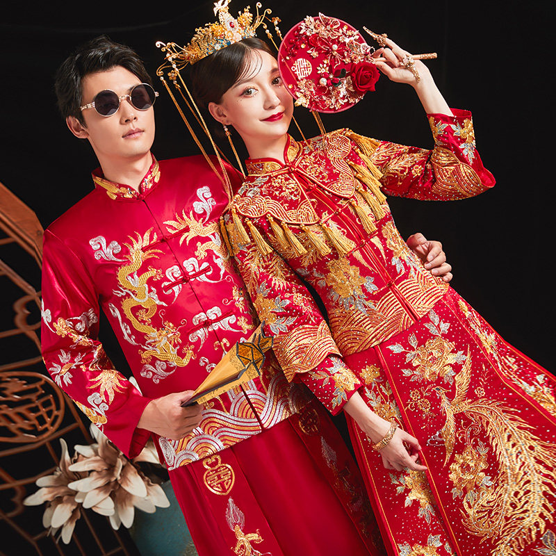 秀禾服2020新款结婚龙凤褂新娘礼服 衣至人归旗袍