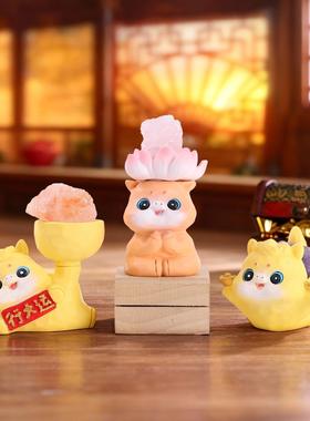 抖音热卖马年伴手礼神马都来财水晶小豆丁盲盒创意生肖马摆件装饰