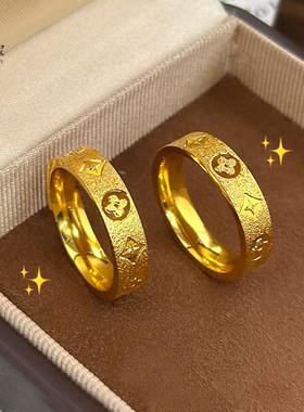 沙金满天星四叶草手镯素圈镯子