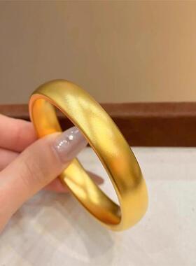 手镯磨砂简约手环轮胎素圈镯子