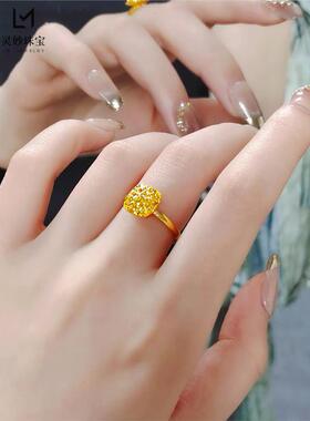 金店同款仿黄金拉丝方糖吊坠项链