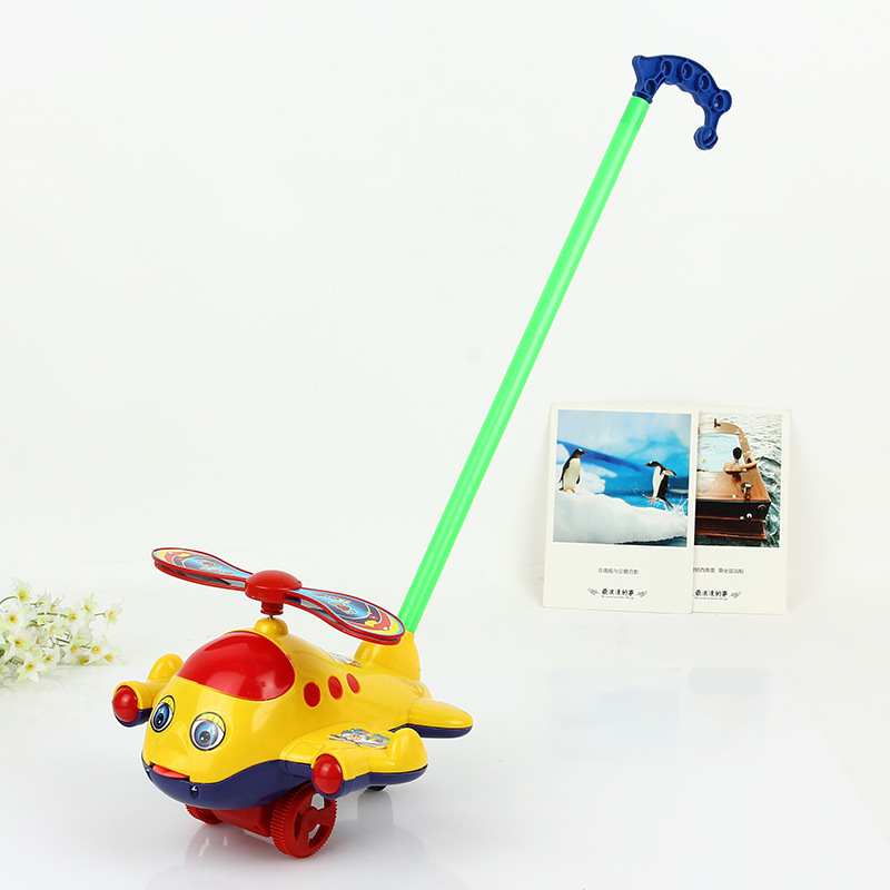 手推飞机儿童学步手推玩具 环保塑料儿童益智玩具亲子互动玩具 - 图0