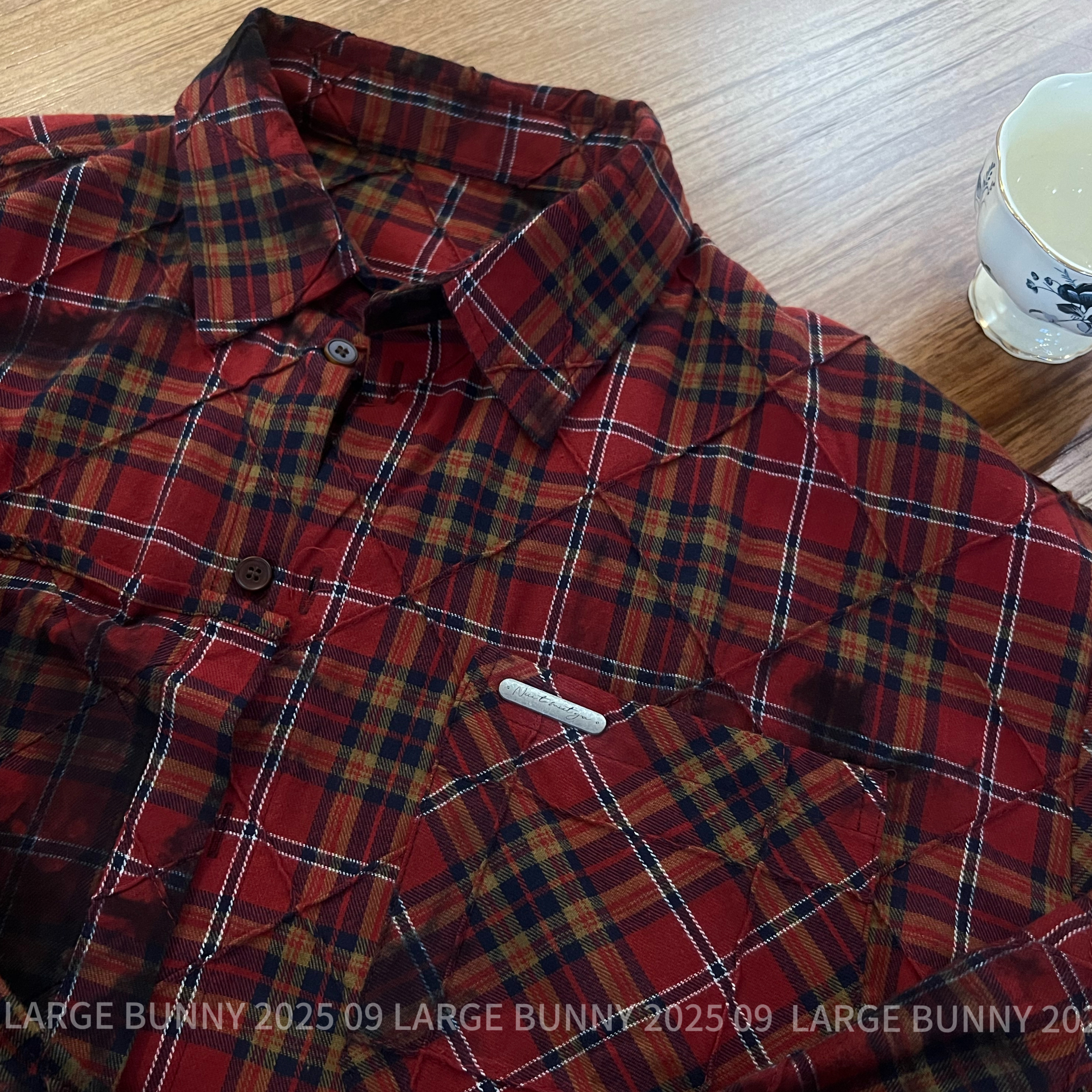 阿胖胖 大码复古红格子衬衫男宽松休闲百搭长袖衬衣潮流上衣,淘宝优惠券,粉丝福利购,淘宝优惠卷