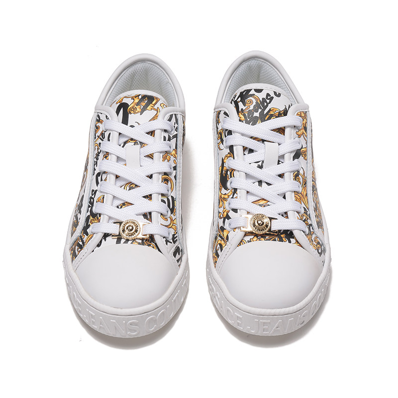 范思哲vjc女士系带休闲板鞋皮革 珍品网时尚休闲鞋