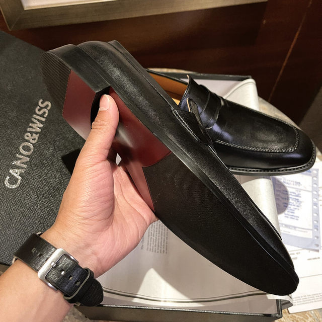 CANO&WISS/Cano Weiss loafers men's genuine leather